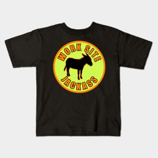 Work Site Jackass - Safety Colors Kids T-Shirt